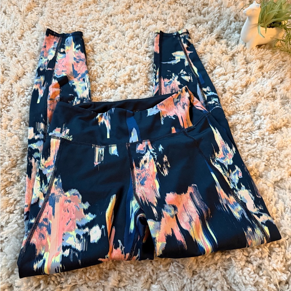H&M Multicolor Abstract colorful thick athletic sporty Leggings